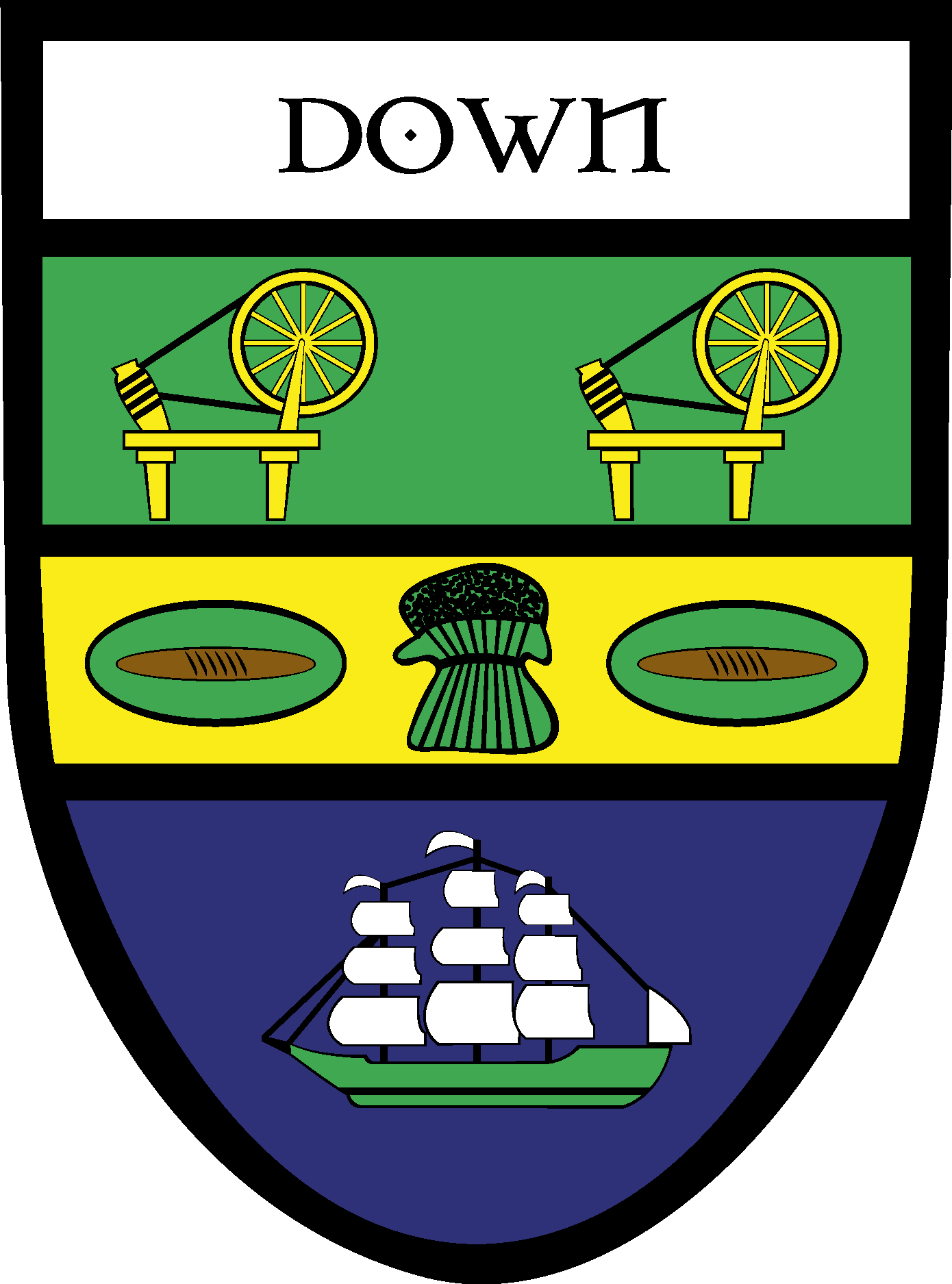 County Down Crest Logo Vector Logo